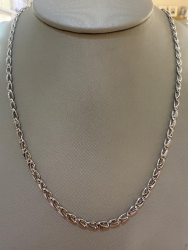 Collier blanc 18k massif - or,