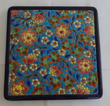 Dessous de plat motifs fleurs - 20cm - Emaux de Longwy - 2 éclats sous le plat