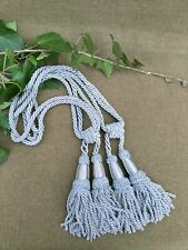 PAIRE D'EMBRASSES DE RIDEAUX VINTAGE EN PASSEMENTERIE GRIS PERLE