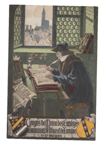 Carte illustrée strasbourg - carte,