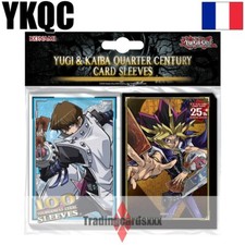 Konami - 100 Protèges Cartes Yu-Gi-Oh! Card Sleeves Quarter Century : Yugi Kaiba