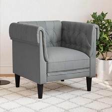 Canapé Chesterfield 3 Places Siège Chaise Salle de Séjour Marron Tissu vidaXL
