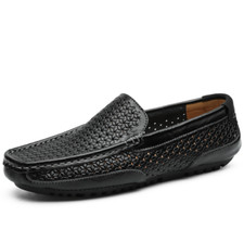 mocassin cuir homme noir bleu