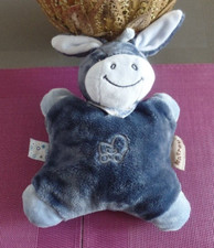 B16G / doudou âne bleu foncé ALEX et BIBOU NATTOU semi plat