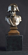 Buste Napoléon Figure en Bronze Base en Marbre Hauteur: 20 CM