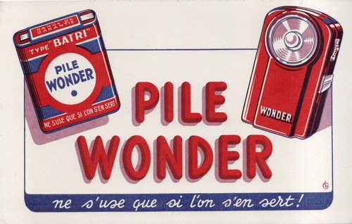 Buvard publicitaire pile - /,