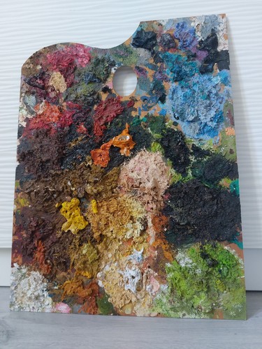 Palette peintre ancienne - palette,