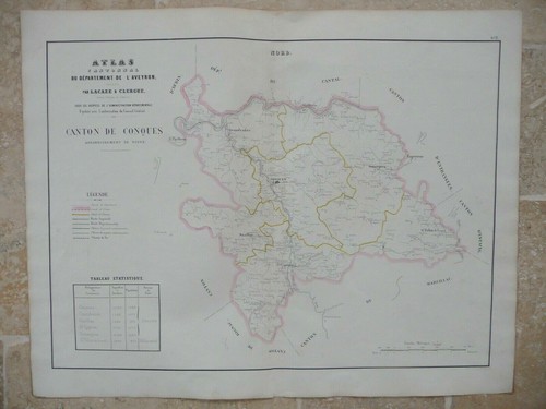 Carte originale 1860 - canton, de