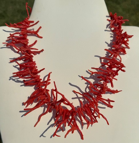 Collier ancien corail rouge - collier,
