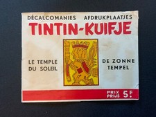 Décalcomanie  Tintin - Kuifje - Le Temple Du Soleil - Année 50