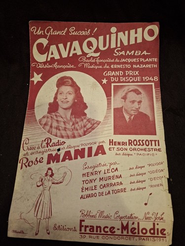 Partition cavaquinho rose - partition,