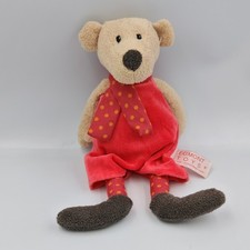 Doudou ours beige rouge pois EGMONT TOYS - 36210