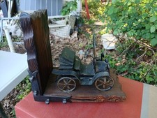 Serre Livre unique en bois avec Tacot en fer forgé