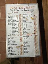 tableau prix coutants