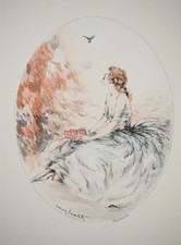 Louis ICART : Jeune femme et