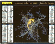Almanach du facteur 1997. Hippocampe et étoile de mer.