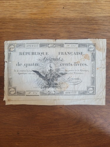 France assignat 400 livres - france,