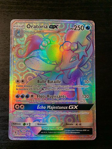 Carte pokémon oratoria gx - carte,