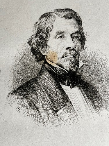 Gravure portrait homme - homme, artiste