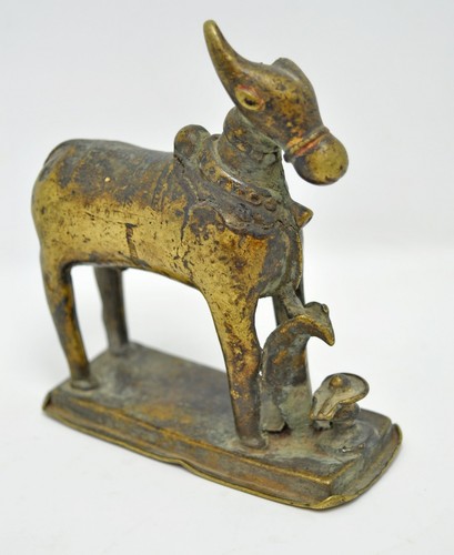 Laiton antique debout vache - laiton,