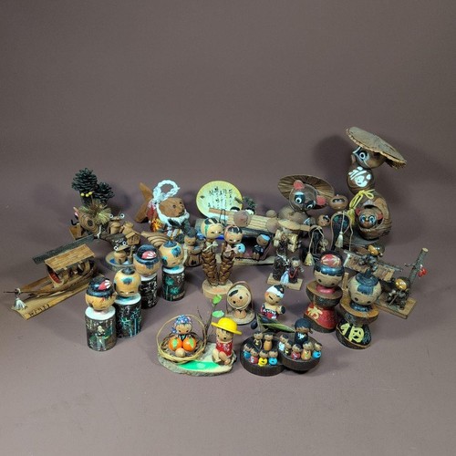 Lot mini poupées kokeshi - mini,