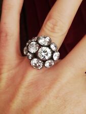 BAGUE ANCIENNE EN ARGENT 925 OXYDE DE Zirconium, antique silver ring 