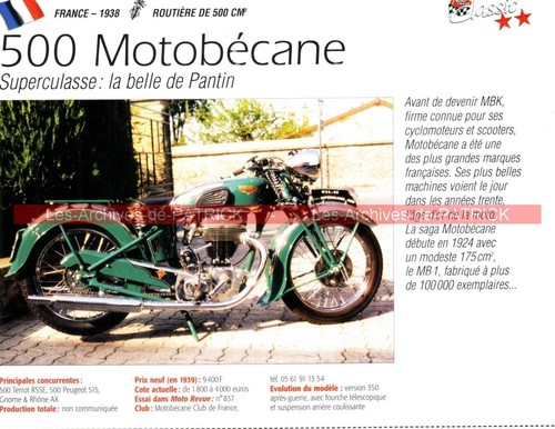Motobecane 500 superculasse - motobecane,
