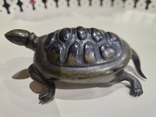 Tortue ancienne bronze - tortue, en