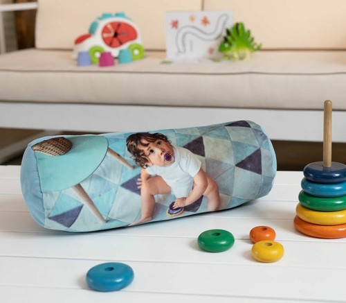 Coussin cylindrique tissu - cylindrique,