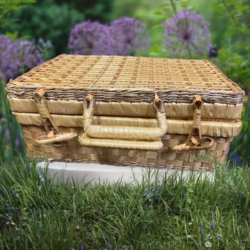 Ancien panier osier paille - en,
