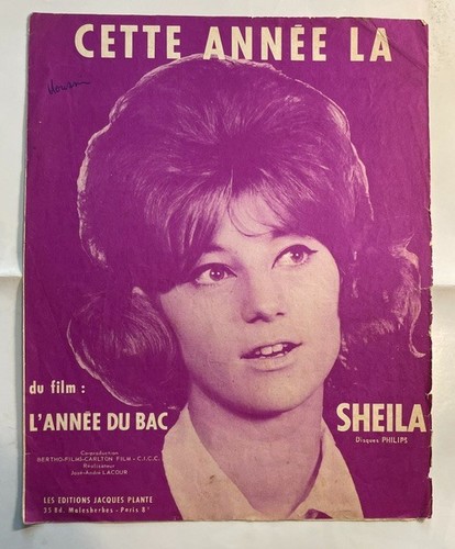 Partition sheila cette - sheila,