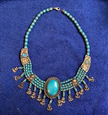 Collier oriental argent et turquoises Turquie