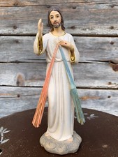 Statue Christ Miséricordieux  20 cm  résine polychrome Jésus Miséricorde Divine