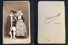 Trésorier, Nantes, Couple mariés de Batz en grand costume breton, circa 1870 CDV