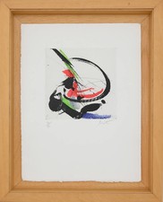 Jean MIOTTE : Composition abstraite D - Gravure originale signée