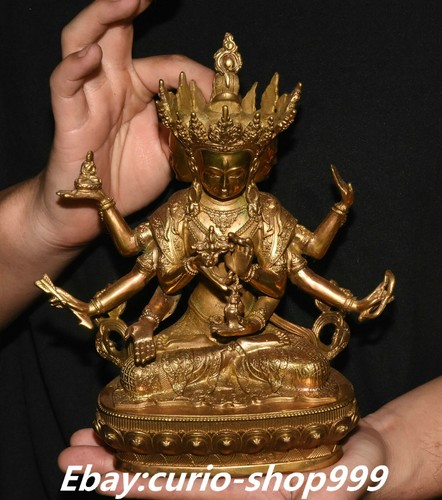 Tibet bronze gilt - tibet, head