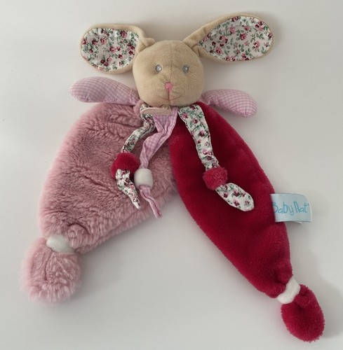 Doudou peluche plat - plat, lapin
