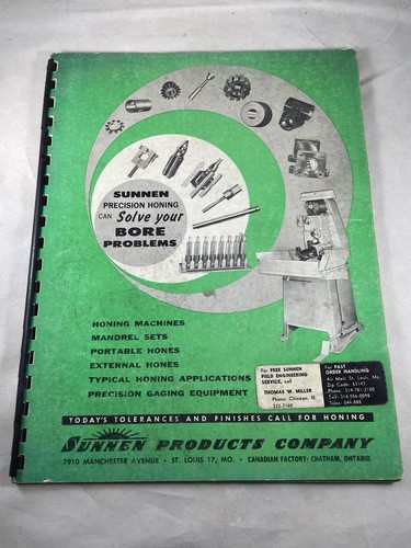 Sunnen 1960 precision honing - sunnen,