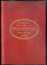 couverture Agenda illustré les grands magasins du Printemps de Toulouse 1924