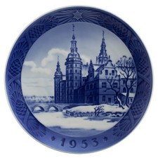 Royal Copenhagen Assiette De Noël 1953 Originale Porcelaine Première Choix