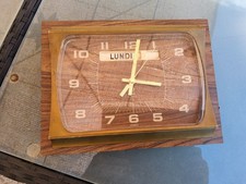 Horloge Pendule Murale Jaz Vintage Formica  Années 1970