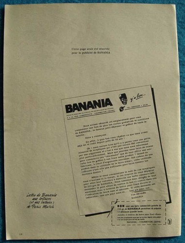 Publicité papier banania - publicité,