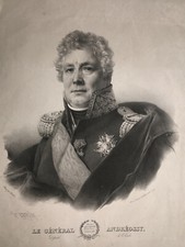 GENERAL ANDREOSSY Portrait LITHOGRAPHIE Lemercier GREVEDON Hersent EMPIRE XIX°