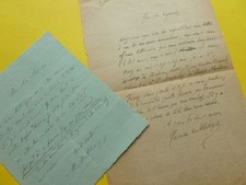 Maurice du PLESSYS (1864-1924) POETE école Romane Jean Moreas. 2x AUTOGRAPHE