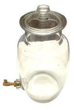 Grand VINAIGRIER ancien verre robinet bois