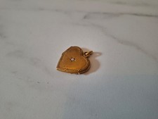 Ancien Pendentif Plaqué Or Porte Photo Forme De Coeur Vintage bijou ancien amour