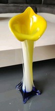 Vase Soliflore Murano Jack In The Pulpit. Fleur Arum. En Verre Soufflé Haut 30cm