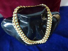 superbe collier art déco,style egyptien,plaqué or et opalines,L40cm,P 108g