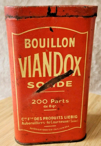 Ancienne boite tôle vide - tôle,