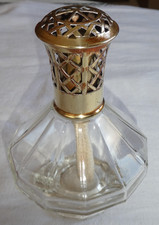 Lampe berger verre facettes Made in France vers 1950 complète